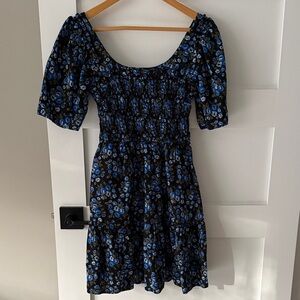 Gap - Puff Sleeve Smocked Mini Dress - S